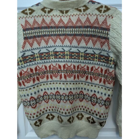 Cardigan Sweater Grandmacore Shabby Chic Ugly Christmas Holiday Party Button Up - Picture 4 of 15